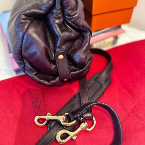 Valentino Petale Rose Leather Bag - Rare Burgundy Mint Condition - Picture 5 of 10